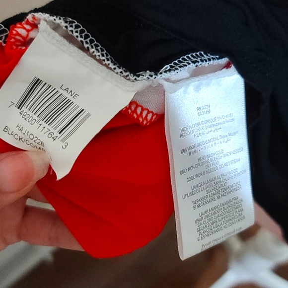 BCBG Lane High Low Colorblock top - Picture 7 of 7